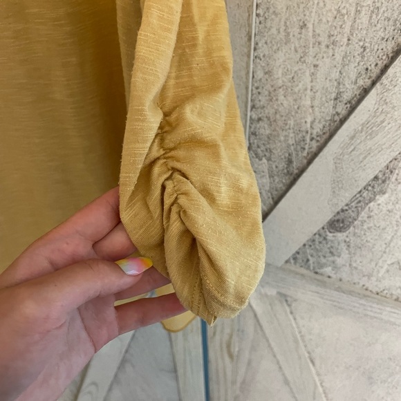 Style and Co Women’s Mustard Yellow Blouse fall top size small - Picture 4 of 4